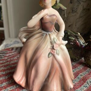 Elegant Figurine with Pink Dress